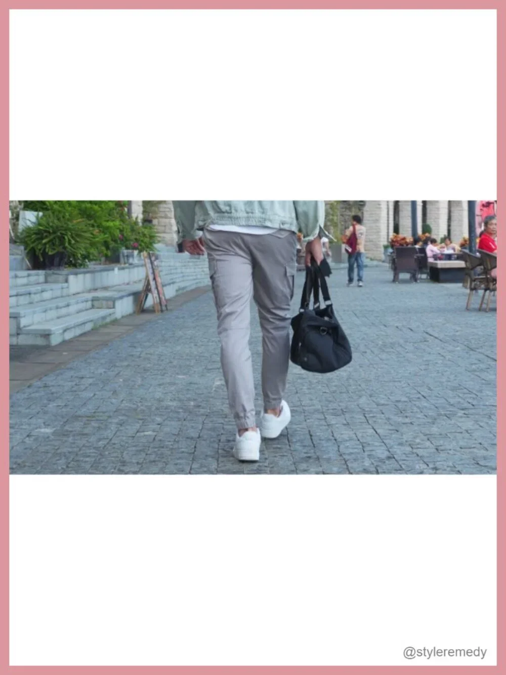 Slim Fit Cargo Joggers with 6 Pockets, Stretch Cotton Twill, Drawstring,